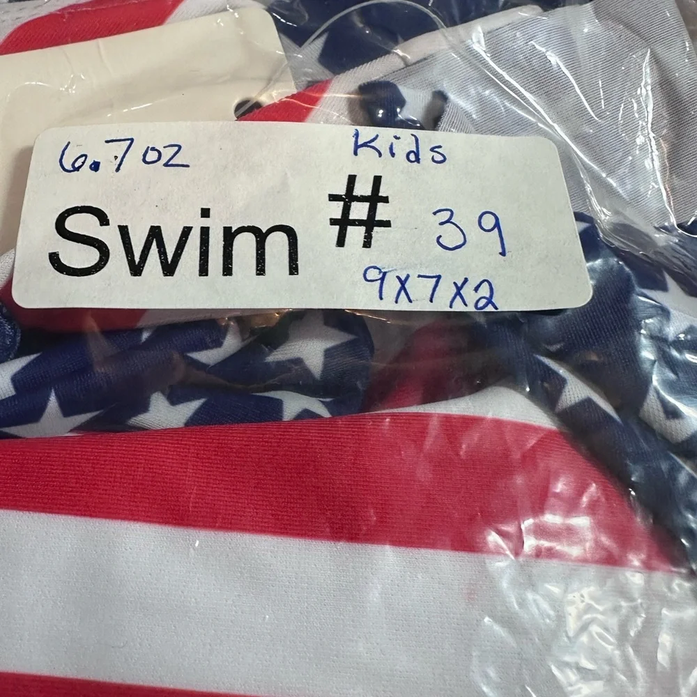 Arshiner Patriotic one piece bathing suit with halter straps! NWT‎ super cute!